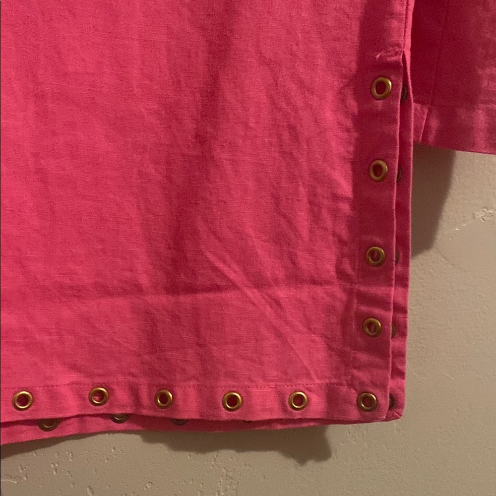 MICHAEL Michael Kors Pink Tunic with Gold Accents Woman Small - Picture 4 of 7